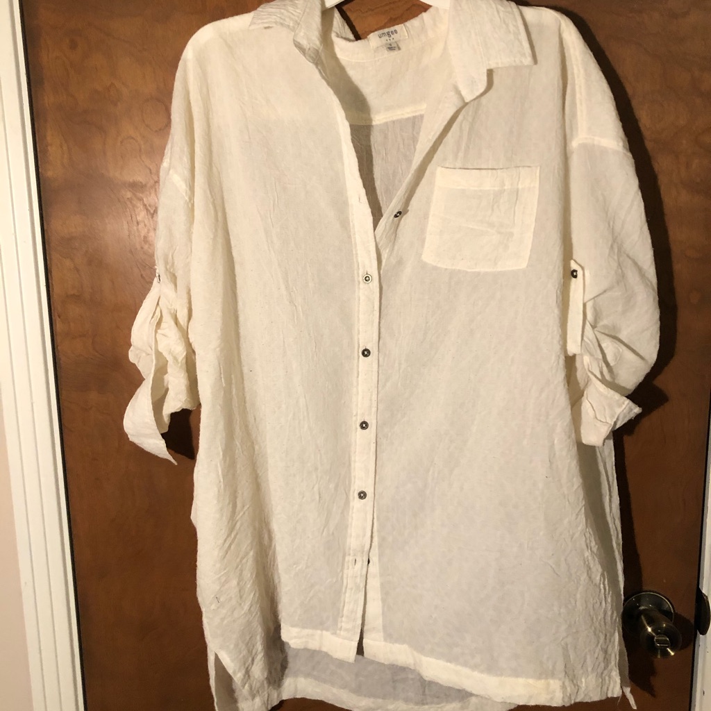 Cream Button Down Tunic